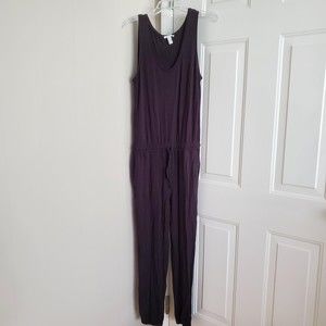 Daily Ritual womens size S black super soft viscose blend comfy jumpsuit tie